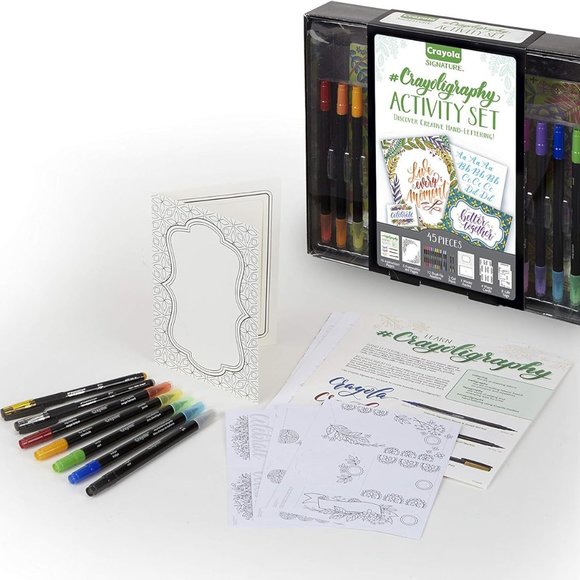 NEW Crayola Hand Lettering Marker Art Set Craft Beginner Calligraphy, Journaling - Picture 6 of 6